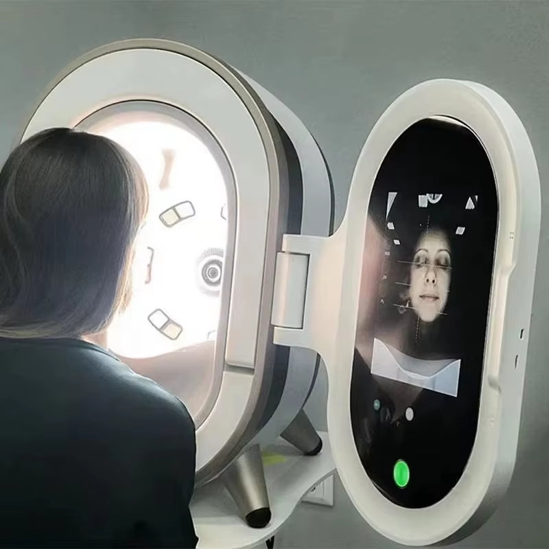 3D Skin Scanner Care Facial Analyzer Monitor Machine Magic Mirror Portable Testing English Detector Face Camera Test Analysis