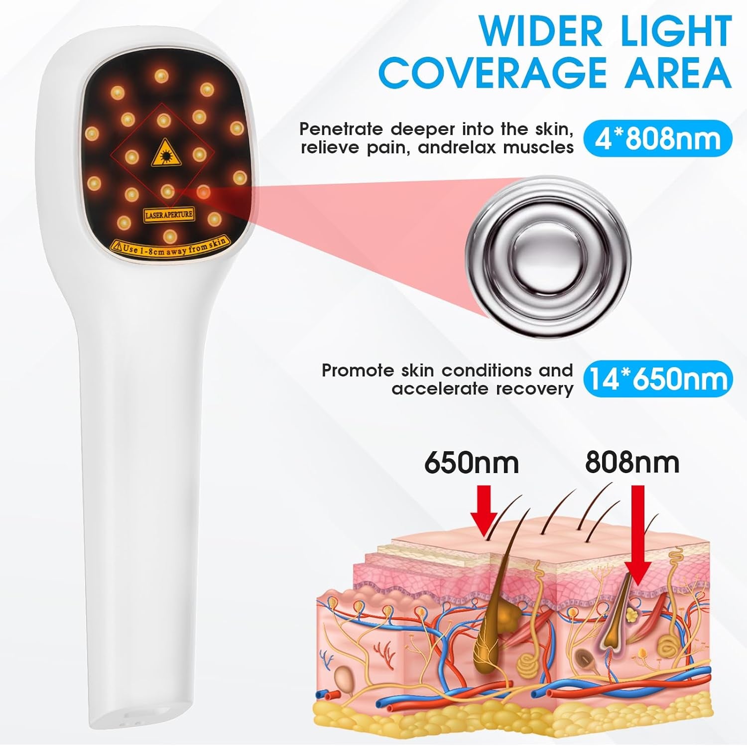 RED Light Device, Lllt Low Level Therapy Device with LED Display & Tripod, Infrared Light Therapy Reduces Fatigue, Red Light Therapy Is Available in a Variety of Modes for Use on Humans/Pet