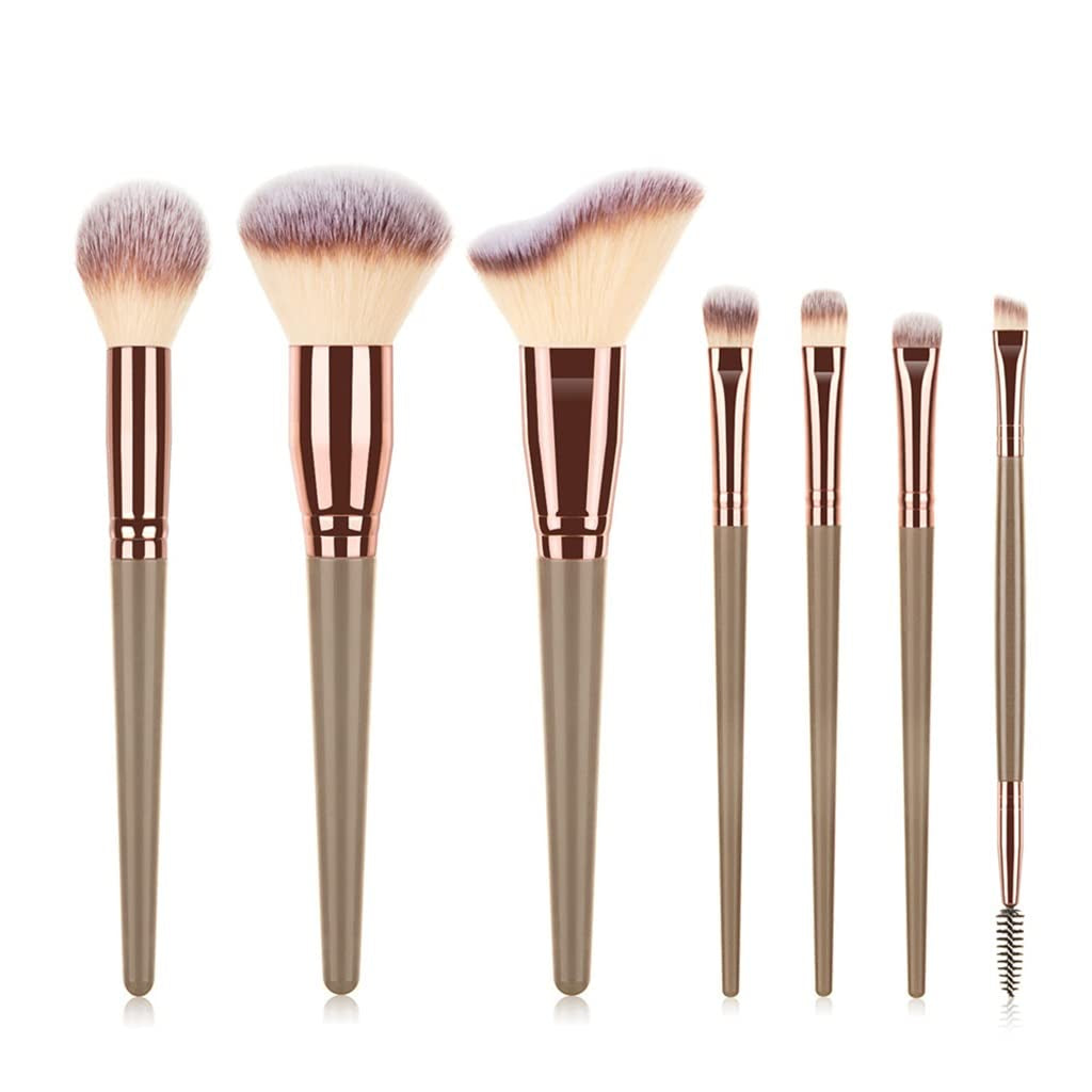 16Pcs Professional Makeup Brushes Set Bag Foundation Eyelash Eyebrow Eyeshadow Cosmetic Make up Tool(16Pcs,Coffee)