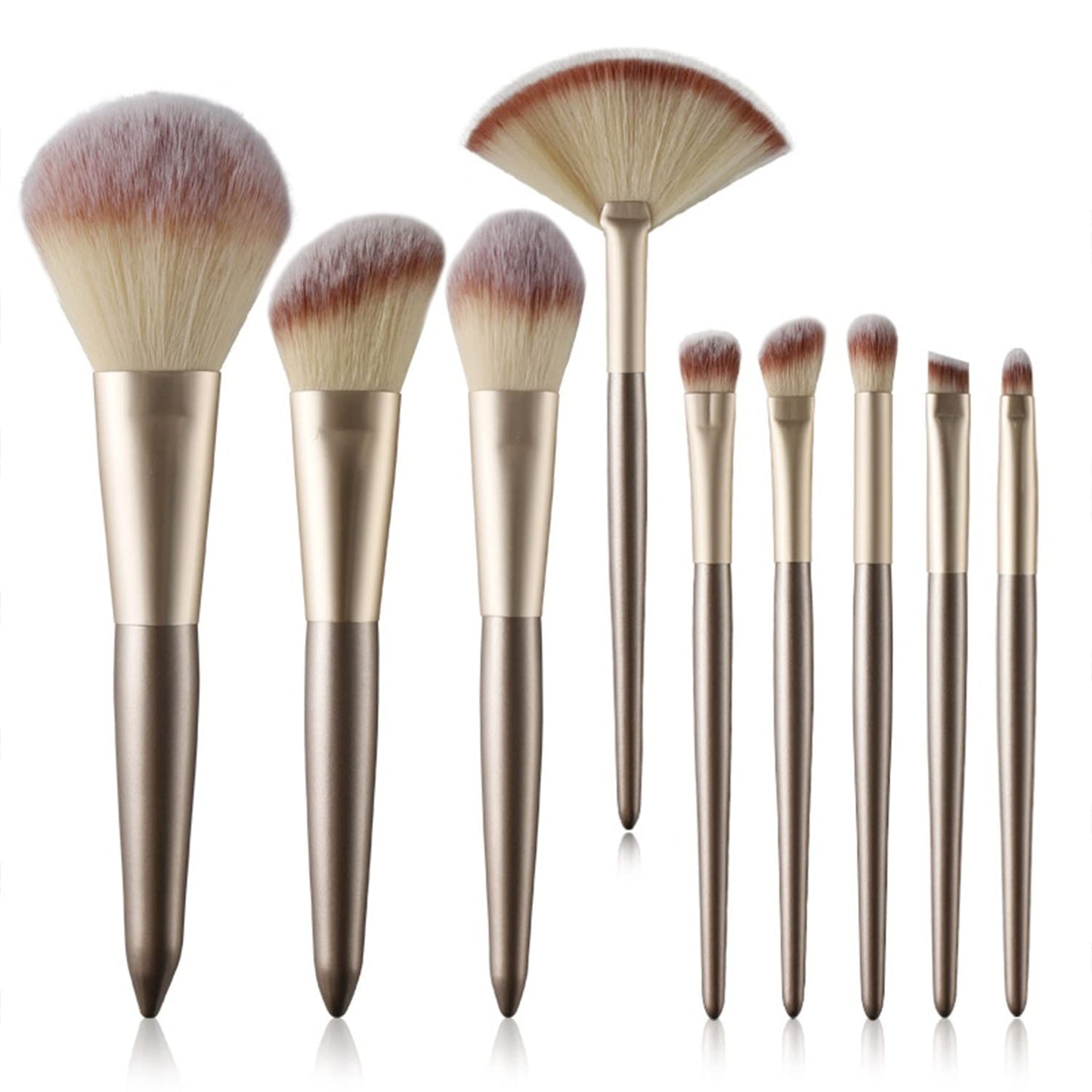 9Pcs Makeup Brushes Set for Cosmetic Foundation Powder Blush Eyeshadow Blending Make up Brush(1,D)