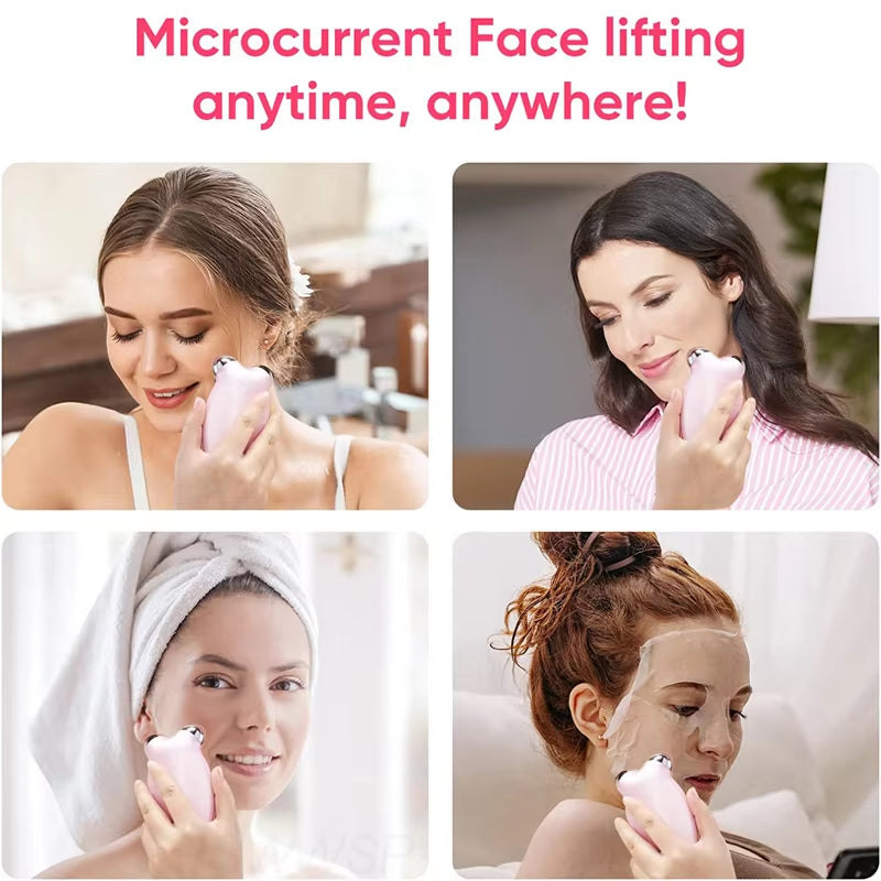 Face Lifting Massager EMS Microcurrent Roller Massage for Double Chin Reducer Tighten anti Wrinkle Massage Beauty Devices