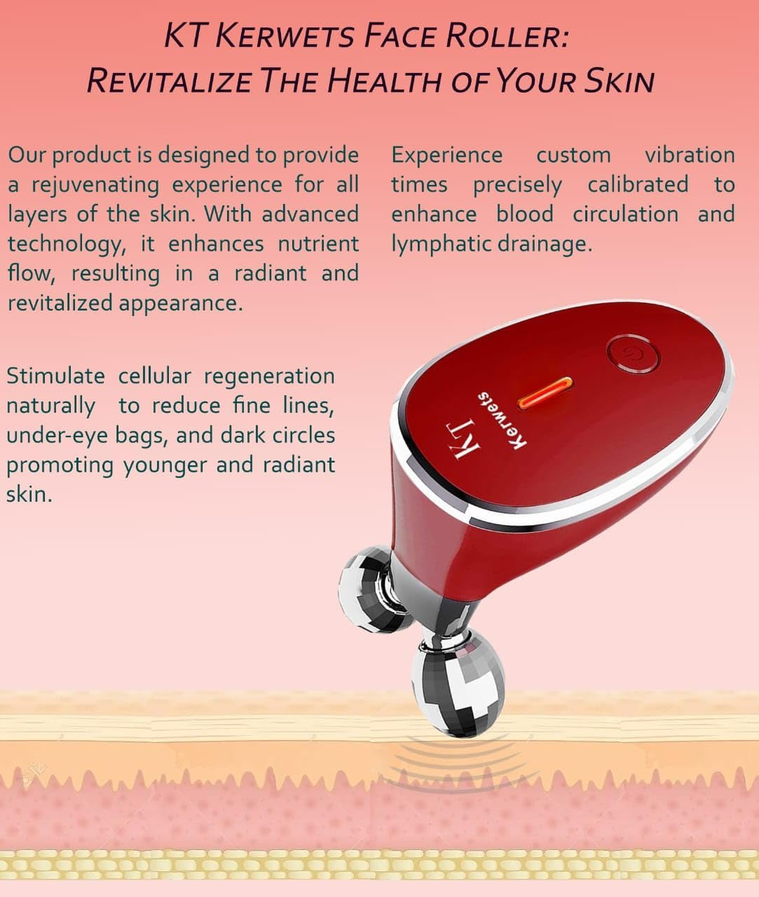 Microcurrent Facial Device, Facial Massager, Face Sculpting Tool, Face Roller Skin Care, anti Aging, Face Lightening Device, Facial Tools, Face Lift, Facial Roller Wrinkle Renoval, Gua Sha