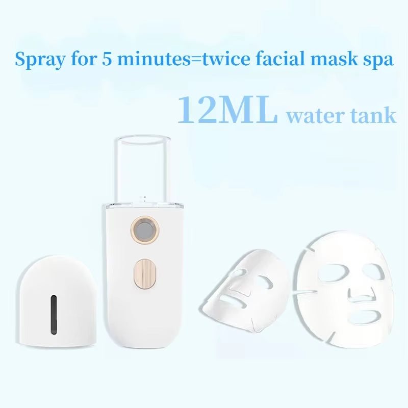 Mini Facial Steamer Nano Spray Moisturizing Vaporizer Face Mist Cold Spray Machine Humidifier Portable Beauty Humidificador USB