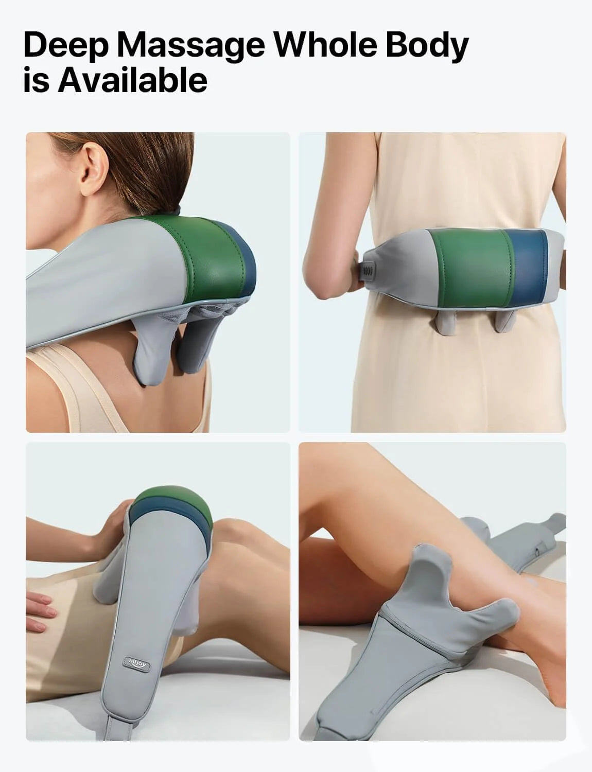 Neck and Shoulder Massager with Heat, Cordless Shiatsu 4D Deep Tissue Kneading Massage for Neck, Back, Leg, Gifts for Women Men Mom Dad