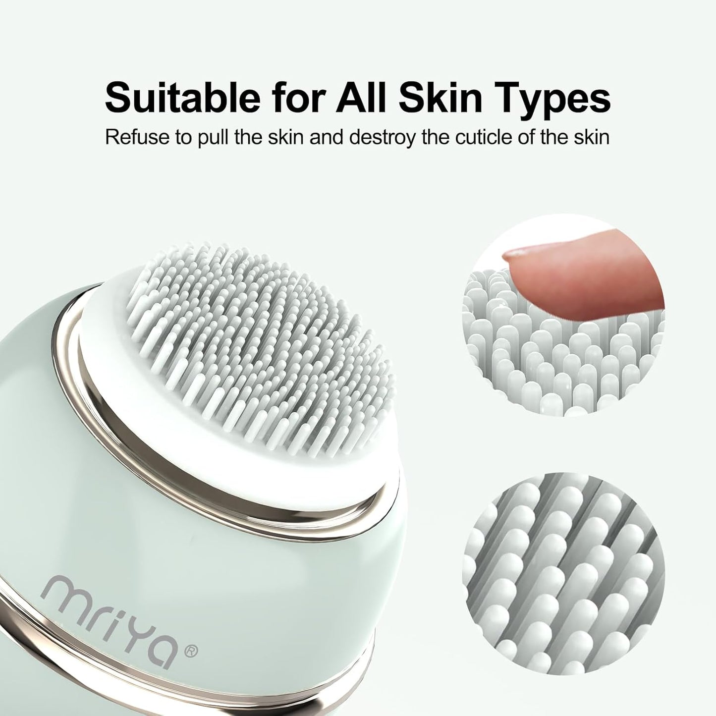 Cleansing Brush, Exfoliating Brush, Facial Massage Brush - for Gentle Exfoliation, Massage, Blackhead Removal and Makeup Removal