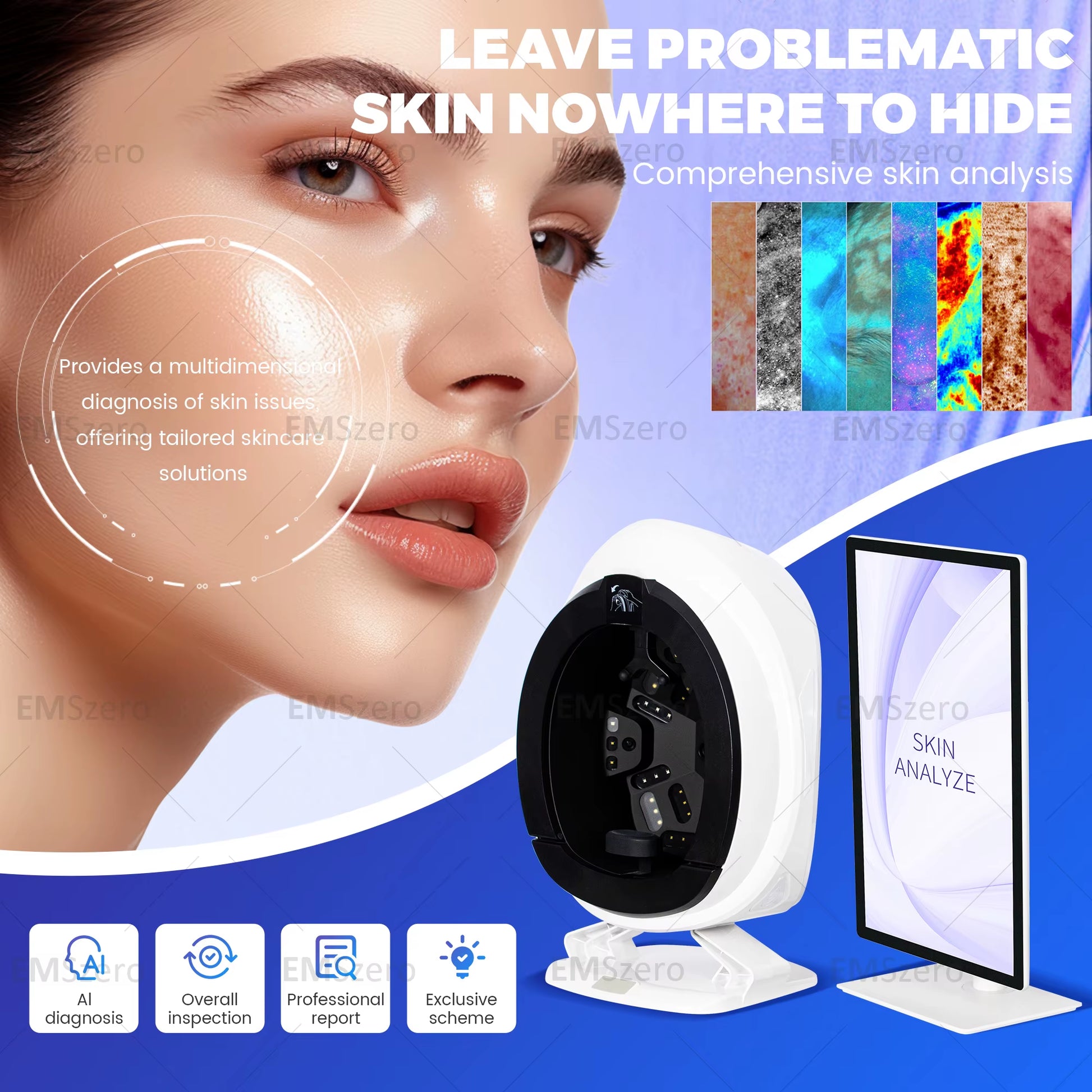 2025 NEW 3D Skin Analyzer Face Skin Analysis Machine Beauty Equipment Facial Equipment Skin Scanner Analyzer