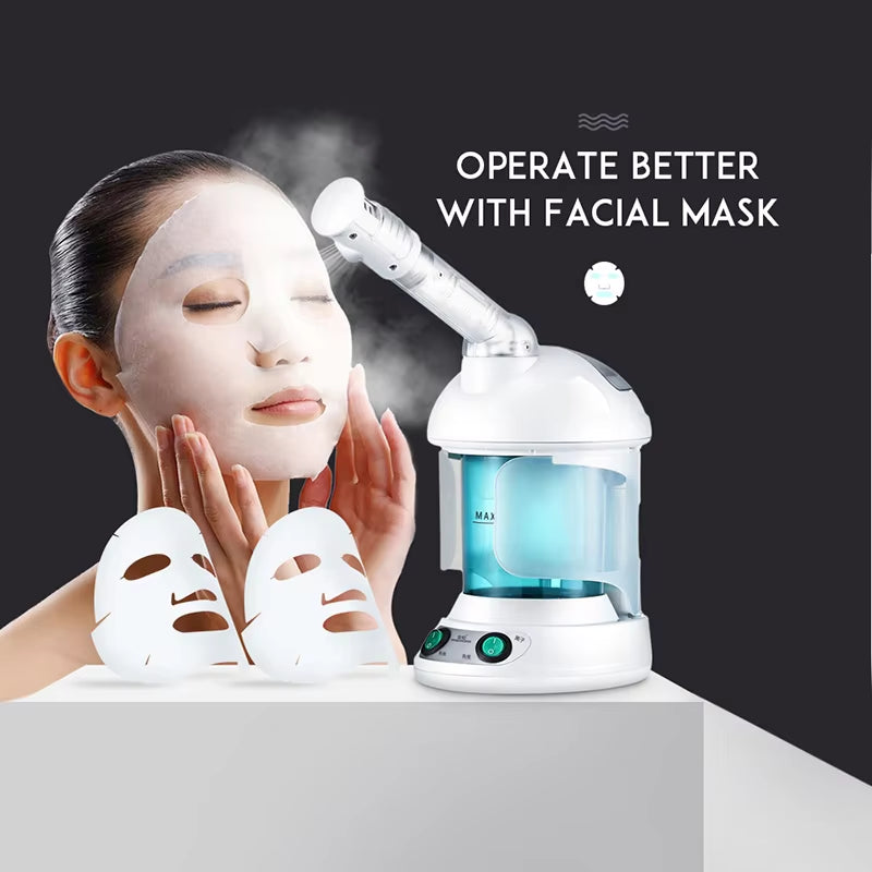 Hot Mist Face Spray Portable Facial Steame for Face Moisturizer Evaporator Professional Ionic Facial Steamer