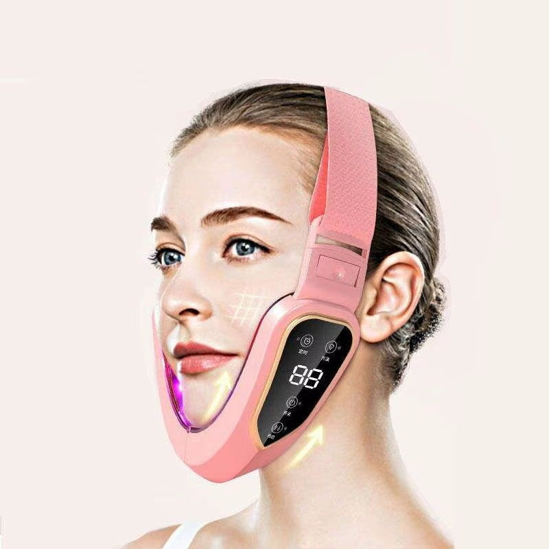 LED Photon Therapy Facial Slimming Vibration Massager Facial Lifting Device Facial Heated Double Chin V Face Vibration Massager