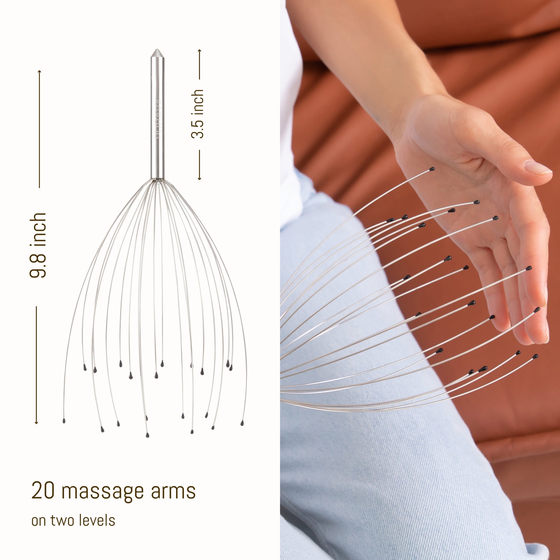 (Original) Head Massager with Improved Design - Head Scratcher Massager with 20