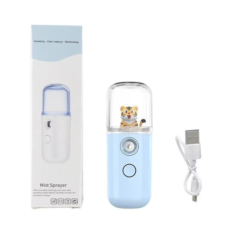 Mini Facial Steamer Nano Spray Moisturizing Vaporizer Face Mist Cold Spray Machine Humidifier Portable Beauty Humidificador USB