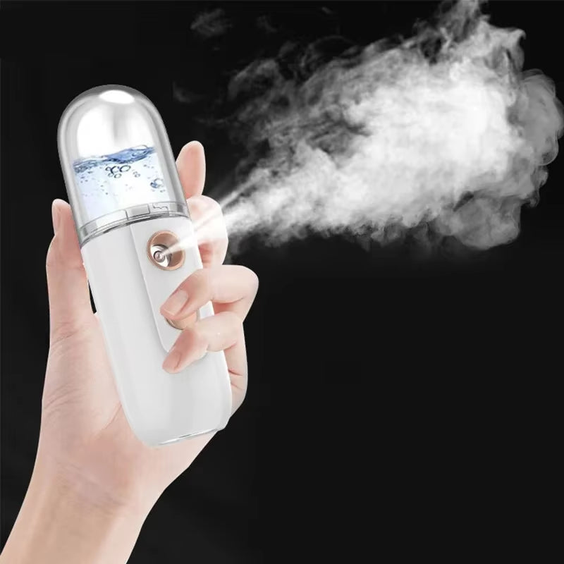 Mini Facial Steamer Nano Spray Moisturizing Vaporizer Face Mist Cold Spray Machine Humidifier Portable Beauty Humidificador USB