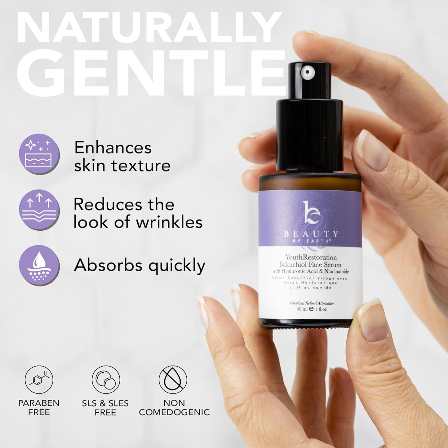 Bio Retinol Alternative Bakuchiol Serum - Smooths Skin & Reduces Fine Lines, USA Made with Natural & Organic Ingredients, Anti-Aging Skin Care Formula, Vegan, Cruelty Free