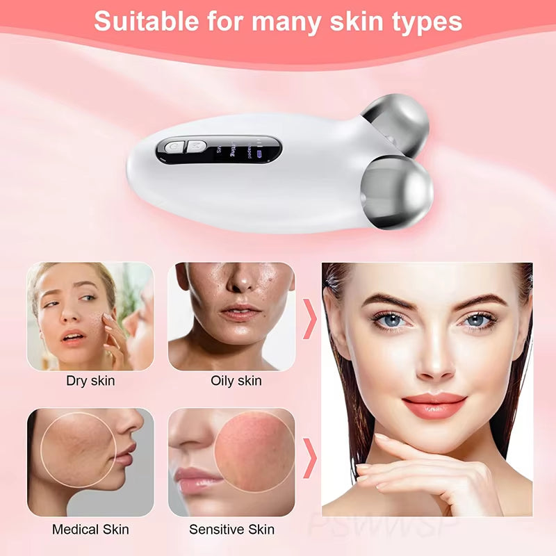 Face Lifting Massager EMS Microcurrent Roller Massage for Double Chin Reducer Tighten anti Wrinkle Massage Beauty Devices