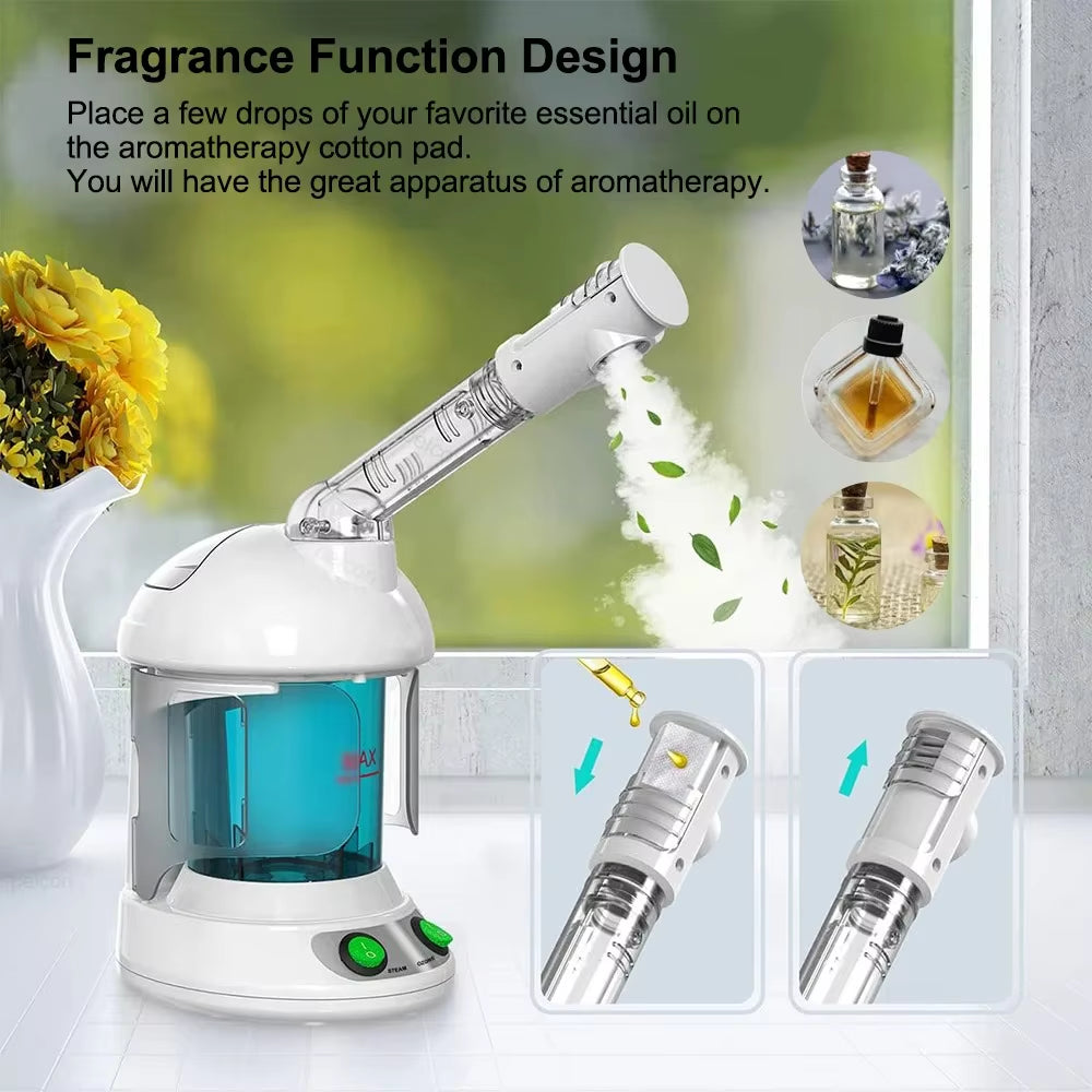 Hot Mist Face Spray Portable Facial Steame for Face Moisturizer Evaporator Professional Ionic Facial Steamer